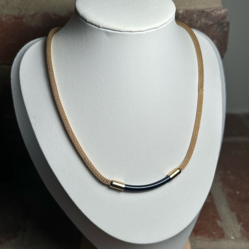 Vintage Sarah Coventry Blue Bar Snake Chain - Picture 6 of 16